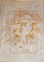 * TRI CHEM 7387 VOGUE I LADY WITH HAT Picture to paint TRICHEM 12x18 inch - $11.99