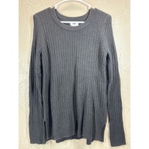 Old Navy Black Pullover Round Neck Ribbed Knit Sweater Size Small - $408.81 MXN