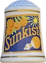 Sunkist - Franklin Mint 1980 Country Store Porcelain Thimble - £3.92 GBP