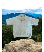 Woodland Trail Men Large Pockets Pullover Short Sleeve Forest Green Collar  - $264.53 MXN