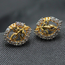 22 Karat True Gold Coolstyle Jewelry Cluster Earrings For Step Aunts Gift - £213.49 GBP
