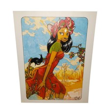 Bovine Fem Furry Character Drawing Terrie Smith Art 2001 Little Paw - €79,81 EUR