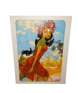 Bovine Fem Furry Character Drawing Terrie Smith Art 2001 Little Paw - €79,64 EUR