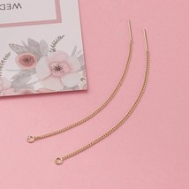 Ear Threads Earwires 18k Gold Plated Wires Earring Findings Wires 10pcs ... - £13.99 GBP