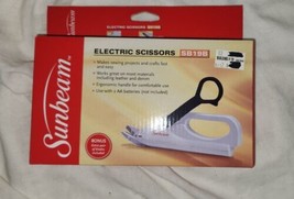 NIP Sunbeam SB19B electric Scissors New In Box Black &amp; Whgite - $29.99