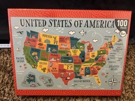 United States Of America Map Jigsaw Puzzle 100pcs 23” X 16.5” - $14.80