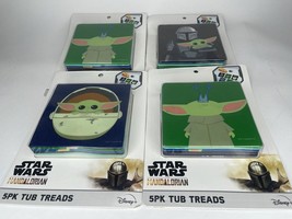 Star Wars Mandalorian Baby Yoda 5 Pk Anti Slip Tub Treads Child Grogu 4pk - £16.13 GBP