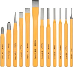 Hoteche 12-Piece Punch And Chisel Set Including Taper Punch, Center Punc... - $39.97