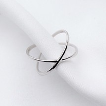 Real 925 Sterling Silver Cross Rings for Women Wedding Trendy Jewelry Large Adju - £6.81 GBP