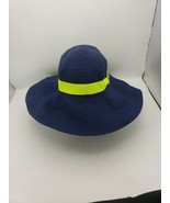 Lauren Ralph Lauren Wide Brim Women Fashion Sun Hat Beach Navy Blue Green  - $26.17