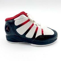 Jordan Play In These F (TD) White Varsity Red Black Toddler Sneakers 441407 101 - $47.95