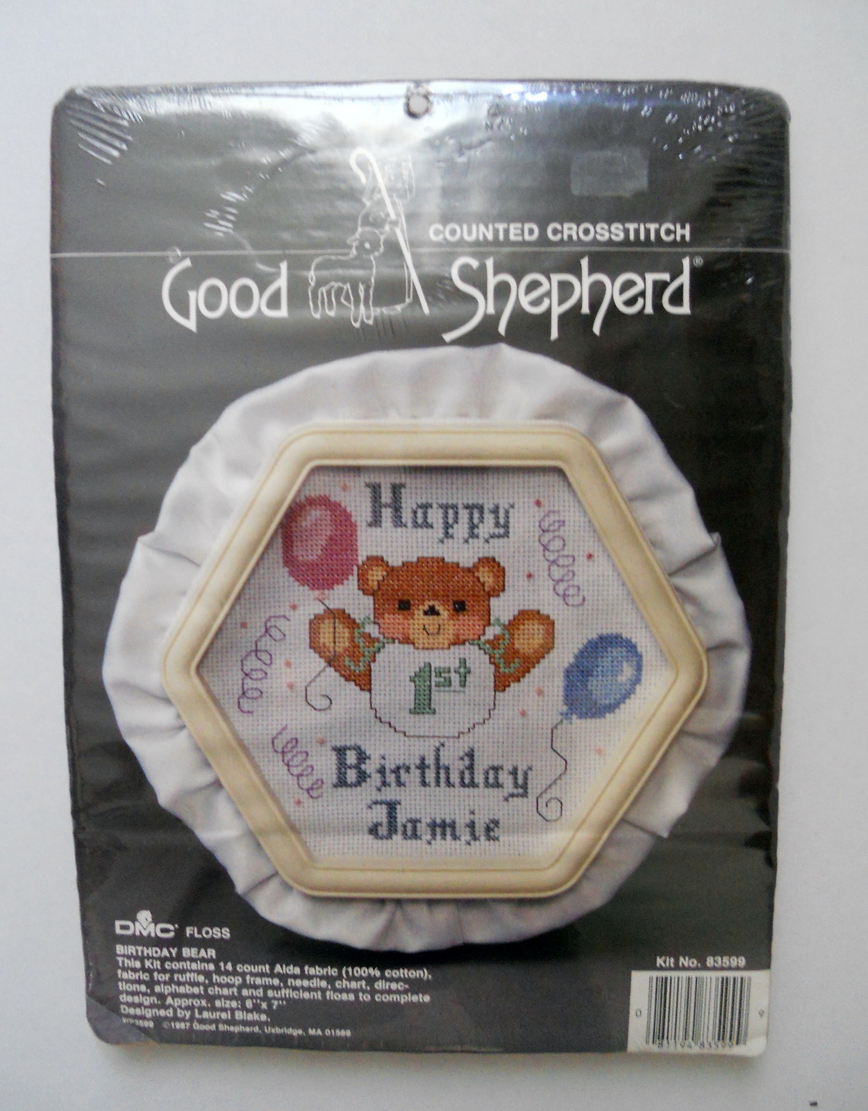 Good Shepherd Counted Cross Stitch Kit No. 83599 - Birthday Bear  - $15.99