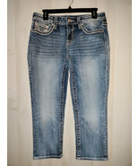 EXCELLENT WOMENS VIGOSS EMBELLISHED DISTRESSED DENIM NEW YORK CAPRI SIZE... - €28,38 EUR