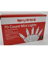 Merry Brite 70 Mini Lights Christmas Tree Clear Bulb White Wire Weddings... - £9.27 GBP