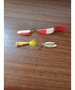 lot of 4 vintage fishing lures red devle thunderbolt Hot Rod - £11.90 GBP