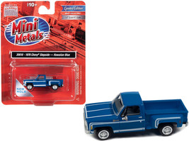 1976 Chevrolet Stepside Pickup Truck Hawaiian Blue with White Stripes 1/87 (H... - £21.18 GBP