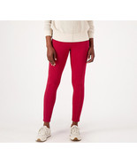 Denim &amp; Co. Active Duo Stretch Legging with Side Pocket Rhubarb, Petite ... - £21.45 GBP