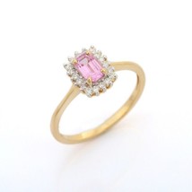 Natural 4Ct Cushion Cut Pink Sapphire 14K White Gold Plated Ring, Gift for her - £171.77 GBP