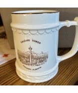 Calgary Tower Beer Mug Stein Alberta 18 oz Gold Rim AALCO Alberta Wild Rose - $705.03 MXN