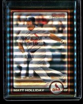 2010 Topps Bowman Chrome Refractor Baseball Card #100 Matt Holliday Cardinals - £6.63 GBP