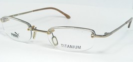 Vintage Puma 13116 162 Gold Eyeglasses Glasses Titanium Frame 49-20-130 Germany - £58.24 GBP
