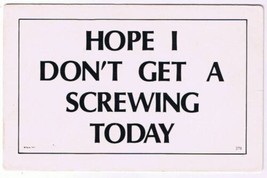 Comic Funny Postcard Screwing Today No 378 1975 Universal Crafts Toronto - £2.37 GBP