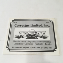 Vintage corvettes limited inc. auto fiberglass parts catalog no. 250 - £19.61 GBP