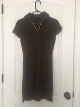 Vintage Tommy Hilfiger Women&#39;s Polo Shirt Dress  Casual Size Small Brown - £32.56 GBP