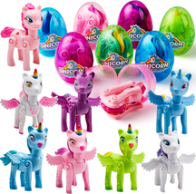 8 Pack Pre Filled 3.5" Easter Egg with Unicorn Deformation Toys - $32.09