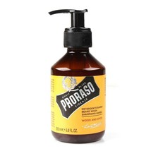 Proraso Beard Wash Shampoo Wood &amp; Spice Skin Cleanser 6.8oz 200ml - £15.63 GBP