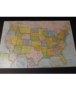 Vintage United States Map Puzzle Rand McNally Shape Puzzle Complete Lear... - £14.28 GBP