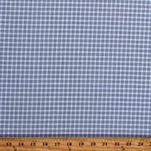 Pima Cotton Pale Blue Plaid Woven Yarn Dyed Cotton Fabric by the Yard D1... - $5.97