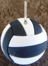 3D Rubber Volleyball Ball Zipper Pull Black &amp; White - 4pc/pack - $12.99