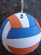 3D Rubber Volleyball Ball Zipper Pull Mixed Colors - 4pc/pack - £10.14 GBP