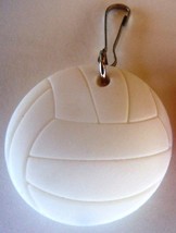 3D Rubber Volleyball Ball Zipper Pull White - 4pc/pack - $12.99