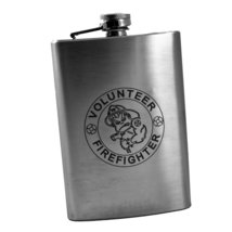 8oz Volunteer Firefighter Flask L1 - $21.55