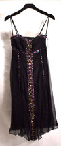 Sue Wong Womens 100% Silk Dress Black 2 - £70.08 GBP
