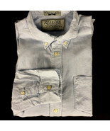 Men&#39;s Rewire Shirt Medium Long Sleeve Blue White Stripe Cotton Button Front - $31.77 CAD