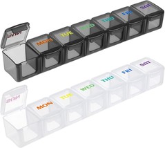 Weekly Pill Organizer Travel Pill Organizer Pill Box 7 Day Large Compartments... - £6.37 GBP