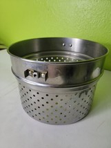 Large Stainless Steel Strainer Metal 10&quot; Tall 7&quot; Wide Colander Sifter - $24.49