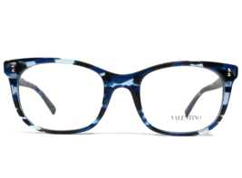 Valentino Eyeglasses Frames VA 3010 5038 Black Blue Tortoise Studded 52-20-140 - $88.61