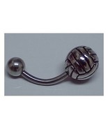 Silver Volleyball Belly Button Ring- 2pc/pack - £11.14 GBP