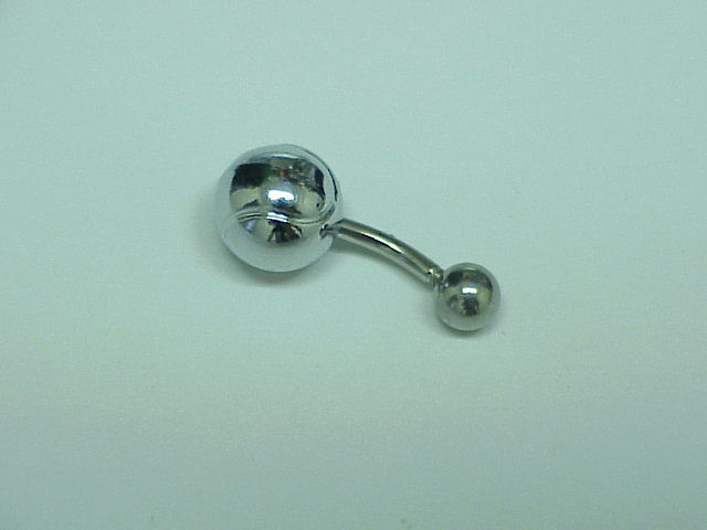 Primary image for Silver Tennis Ball Belly Button Ring- 2pc/pack