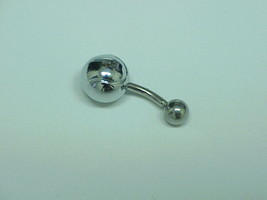 Silver Tennis Ball Belly Button Ring- 2pc/pack - £9.78 GBP