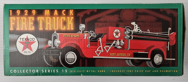 Texaco collectible truck/bank #15 1929 mack fire truck w/hat /dalmatian - £16.60 GBP