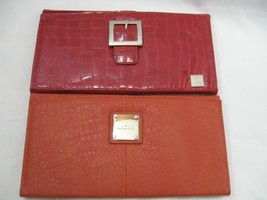 2 MICHE Classic Ellie Red Orange Shell Magnetic Faux Croc Leather Handbag Covers - $14.50