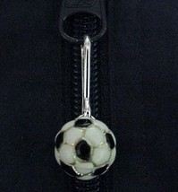 Soccer Ball Zipper Pull Black &amp; White - 4pc/pack - £9.47 GBP