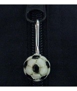Soccer Ball Zipper Pull Black &amp; White - 4pc/pack - £9.47 GBP