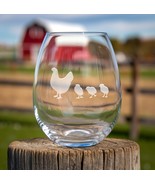Mother Hen Chicks Etched Glasses - Wine, Champagne, Pint Glasses, Shot G... - $467.85 MXN+