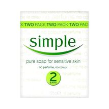 Simple Pure Soap for Sensitive Soap 125g (Pack of 2)  - $20.00